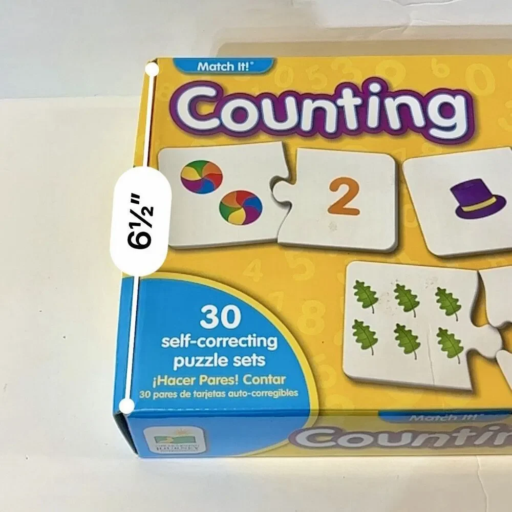 Match It! Mathematics Counting Set of 30 Self Correcting Puzzle Math COMPLETE